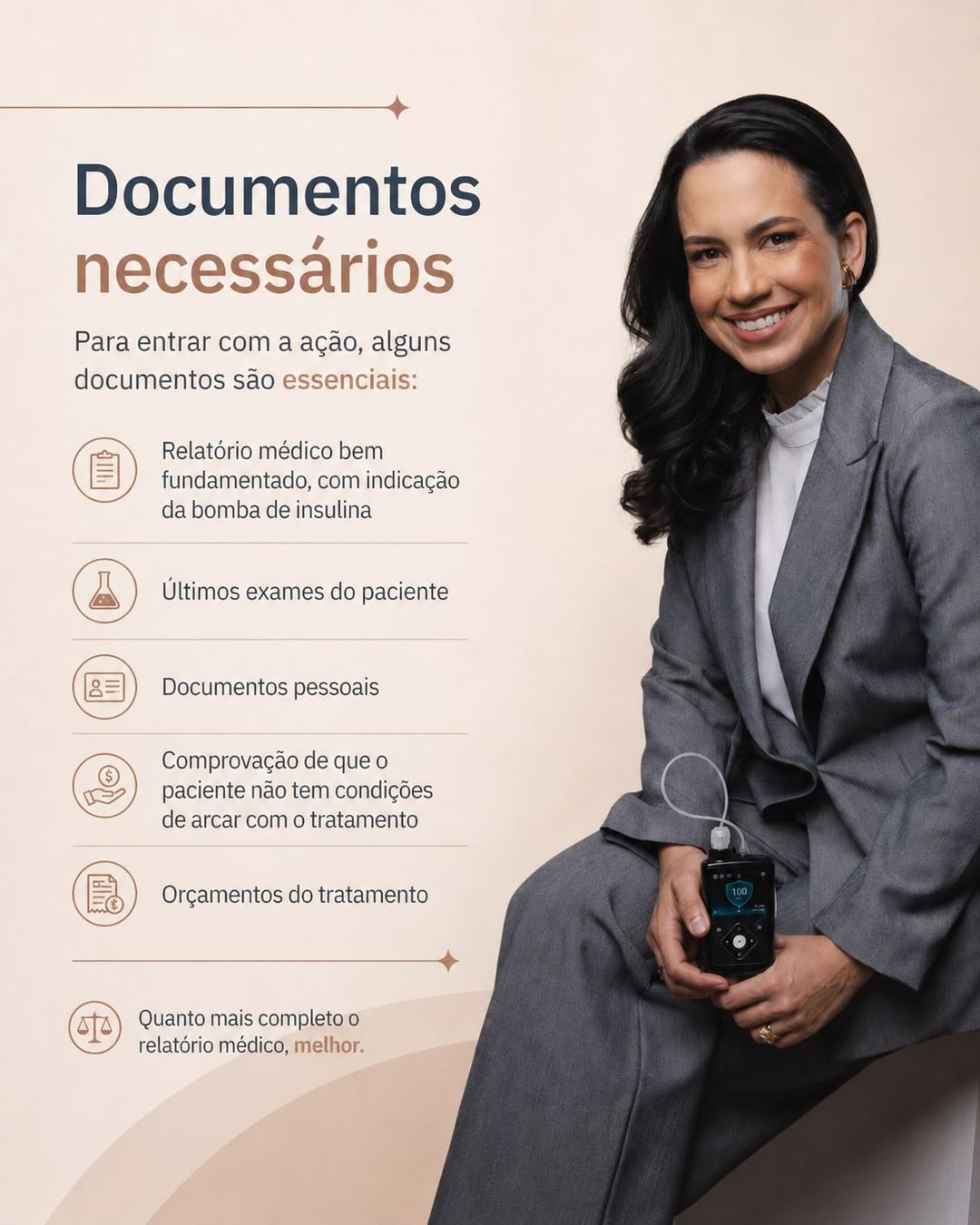 Carrossel sobre o acesso judicial à bomba de insulina — imagem 2 de 6